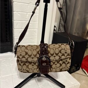 VINTAGE Coach SoHo Signature Jacquard with braided leather Women's Bag